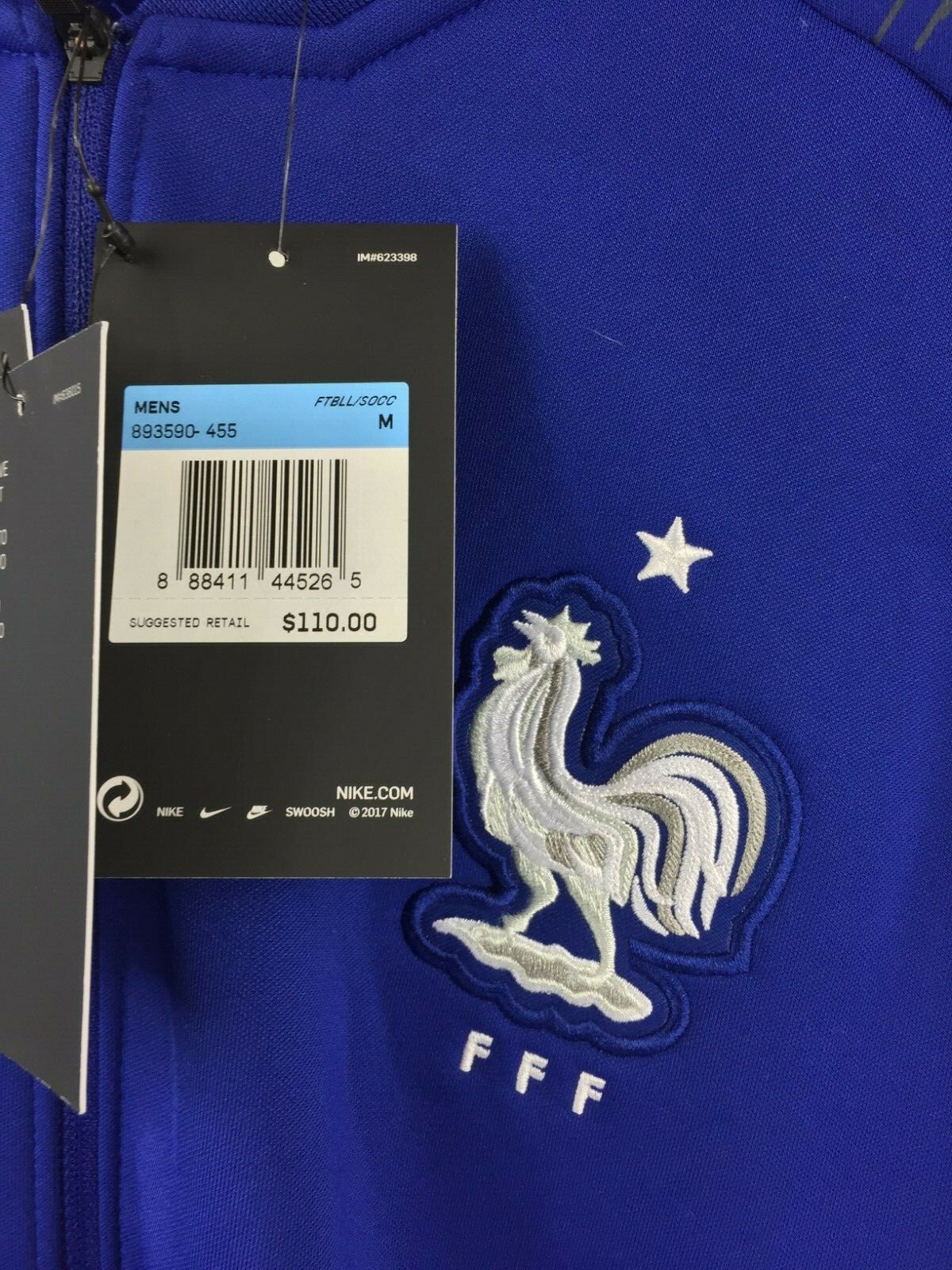 Nike 2018 World Cup France M Anthem Jacket Blue 893590-455 NEW $110