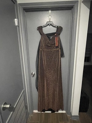 MayQueen Couture Large Night Dress Size 14. Cooper Color. NWT