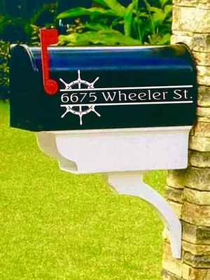 2 Custom Mailbox Address Vinyl Decal Sticker Letter Wheel Numbers Various Colors