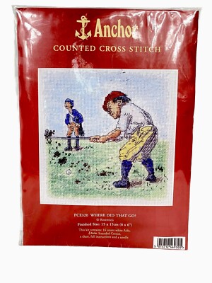 Anchor Counted Cross Stitch PCE320 Where Did That Go? Golf Hobby Crafts