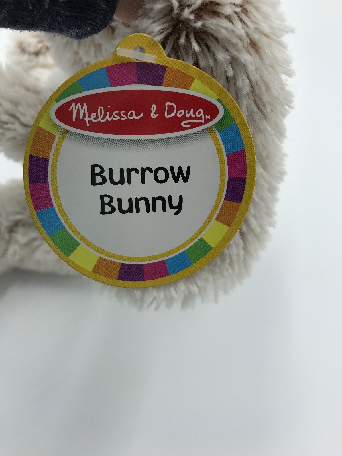 Melissa And Doug Colorful Burrow Bunny Rabbit 9 Inch Plush Brown Stuffed Animal