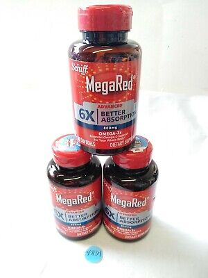3 Schiff Megared Advanced 800mg Omega-3 6X BETTER ABSORPTION 80ct (240) Exp