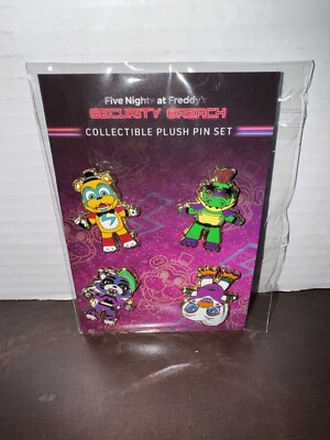 Fve nights at freddys security breach Collector Pin Set 4 Pk