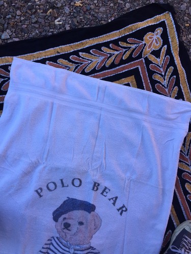 Vintage 90s Ralph Lauren Polo Bear Beach Towel