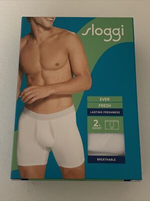 Sloggi Men's under ware (X2) Ever Fresh Short (GO Style) White Large