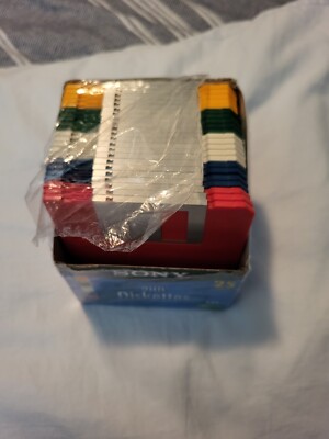 SONY 2HD 1.44MB 3.5 In Double Sided Floppy Diskettes 22 count New Open Box