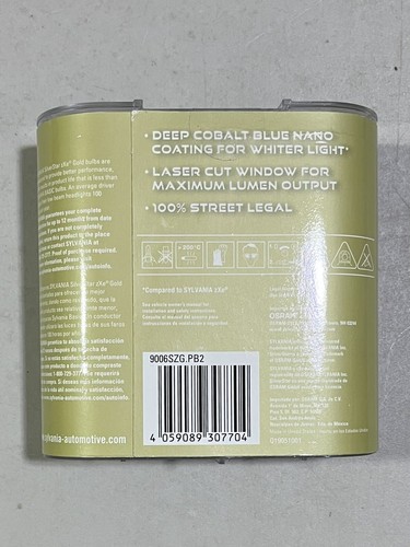 SYLVANIA 9006 SilverStar zXe GOLD High Performance Halogen Headlight 2 Bulbs