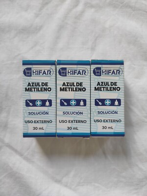 3 bottles Methylene Blue 30 ml 2% pharmaceutical grade 