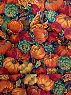 VTG VIP Joan Messmore Fall Still Life Pumpkins, Corn, Squash Artichokes BTHY