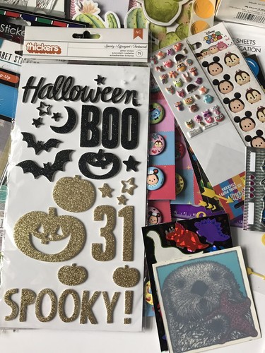 Large Lot of Scrapbooking Papers, Stickers, Supplies, Recollections,DCWVTokiDoki