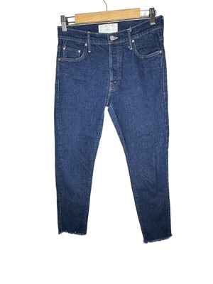 Mother Superior Jeans 28 The Stinger Flood All Cleaned Up Raw Hem Button Fly