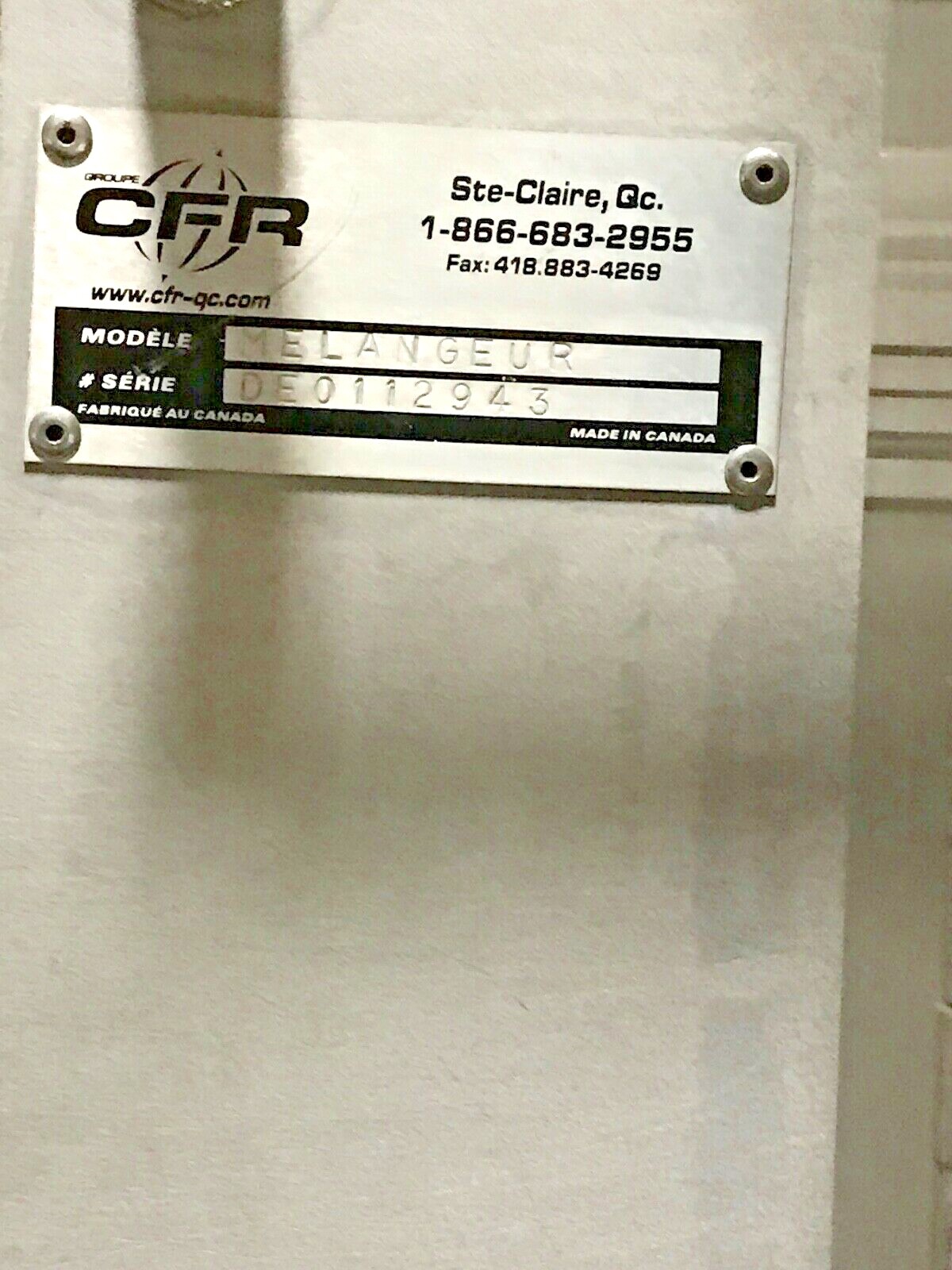 High Shear Mixer Stainless Steel High Speed Mixer CFR MELANGEUR