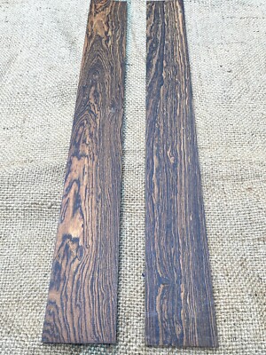 Lot of 2 Great Bocote from Mexico   hard exotic wood pieces 1/4''x 2  7/8'x24'' #H