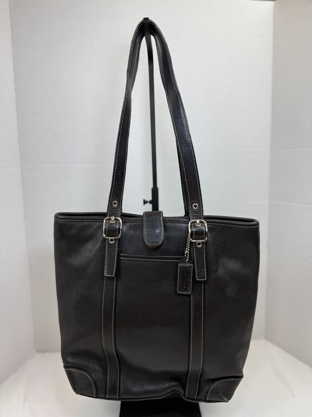 Y2K Coach Black Leather Legacy Slim Tote Hampton Bucket Bag