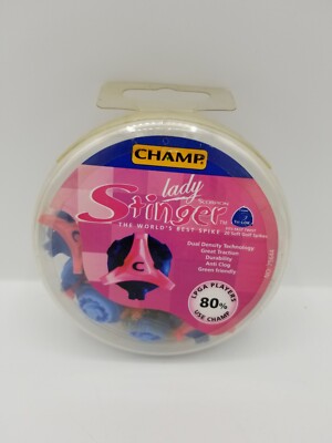 CHAMP LADY STINGER SOFT SPIKES CLEATS Tri-LOK SYSTEM (Pack of 20) Pink Blue