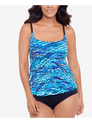

SWIM SOLUTIONS Женский синий многоуровневый цельный купальник стрейч с контролем живота