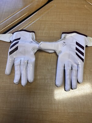 Game Worn Mississippi State football gloves . Worn by #6 Size Large