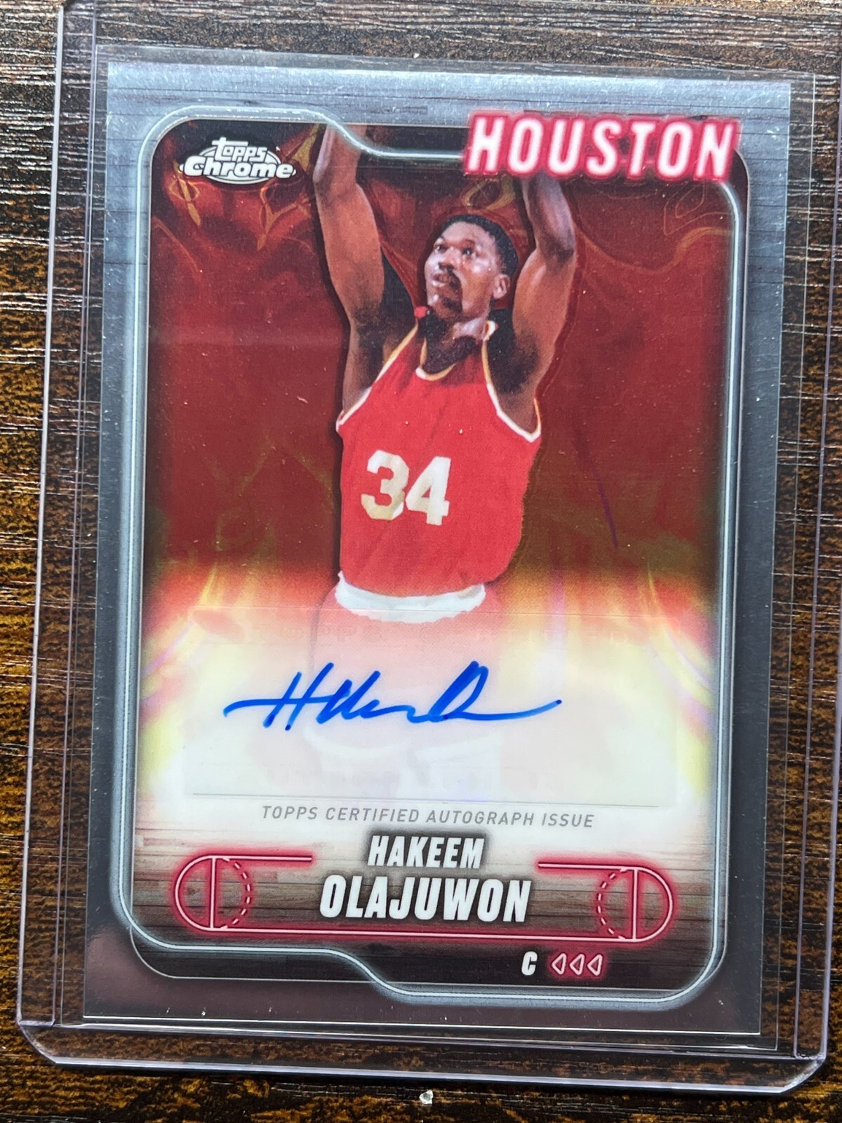 2024-25 Topps Chrome Autograph Hakeem Olajuwon Base Auto