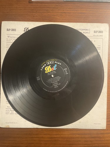 The Hilltoppers Present Tops in Pops 12" LP Vinyl Record G+/VG+ 1955