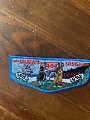 Boy Scout OA Oratam Lodge 484 S9 1992 Bergen County Flap Patch NJ