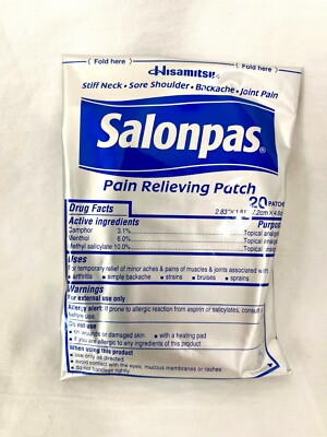 Salonpas Pain Relieving Patch Arthritis Stiff Neck Joint Pain Sore Muscles