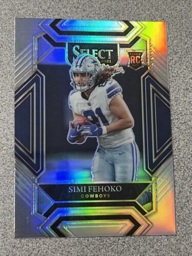 2021 Panini Select Simi Fehoko Club Level Silver Cowboys RC Rookie Card 283. rookie card picture