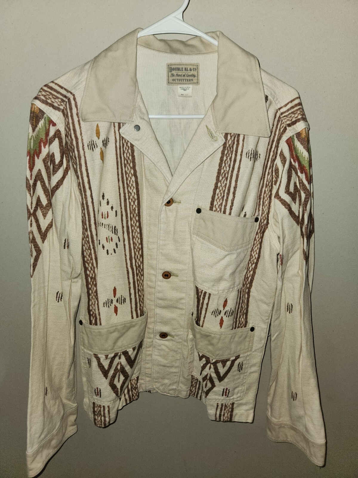 NWOT Ralph Lauren RRL Double RL Southwestern Aztec Button