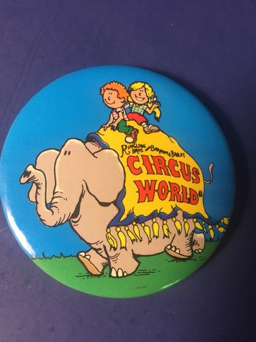 Barnum & Bailey Circus World Buttons Pins Badges Vintage
