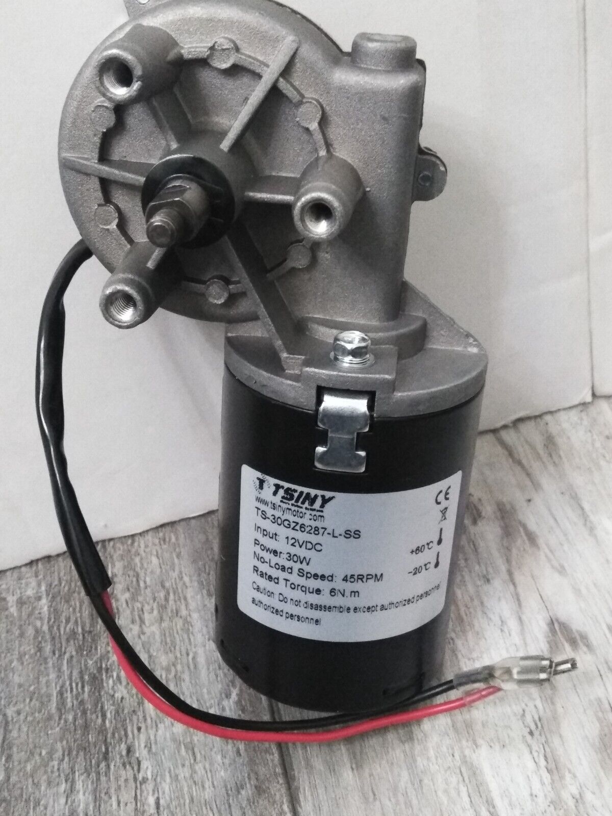 TS-30GZ6287-L-SS High Torque 6N.m DC Garage Door Worm Gear TS-30GZ6287-L-SS High Torque 6N.m DC Garage Door Worm Gear