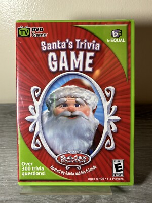 Santa's Trivia Game (DVD Game, 2005, Christmas (1-4 Players) b=EQUEL NEW SEALED!