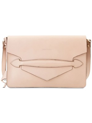 

Женская бежевая кожаная сумка через плечо Dooney - Bourke с регулируемым ремешком, Бежевый, MB976