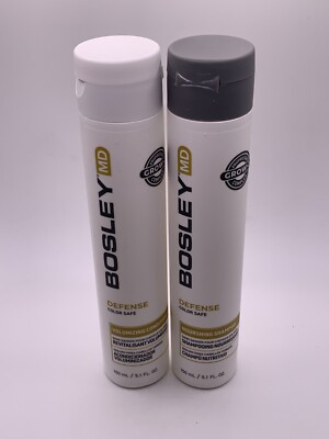 Bosley MD Defense Color Safe for Hair Loss- 5.1 Oz Ea Shampoo+Conditioner