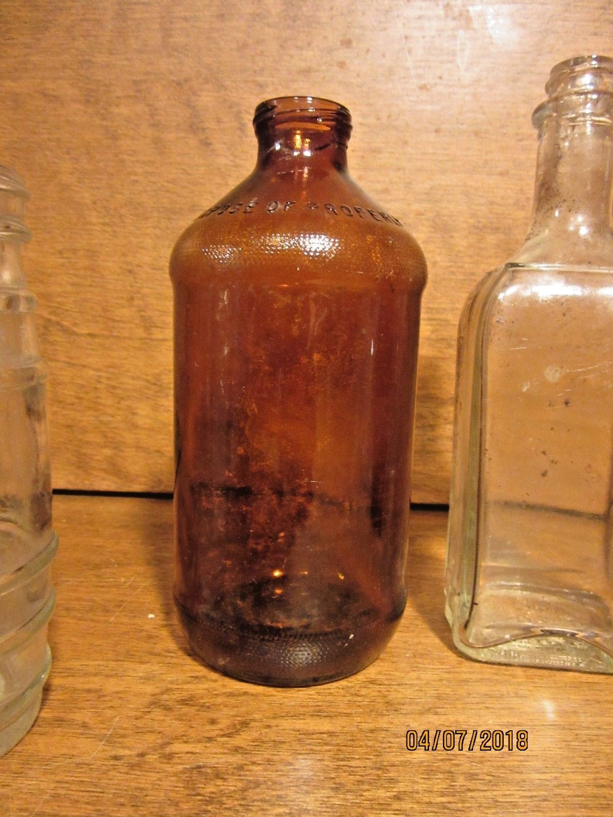 lot of 8 Vintage Glass Bottles VGC