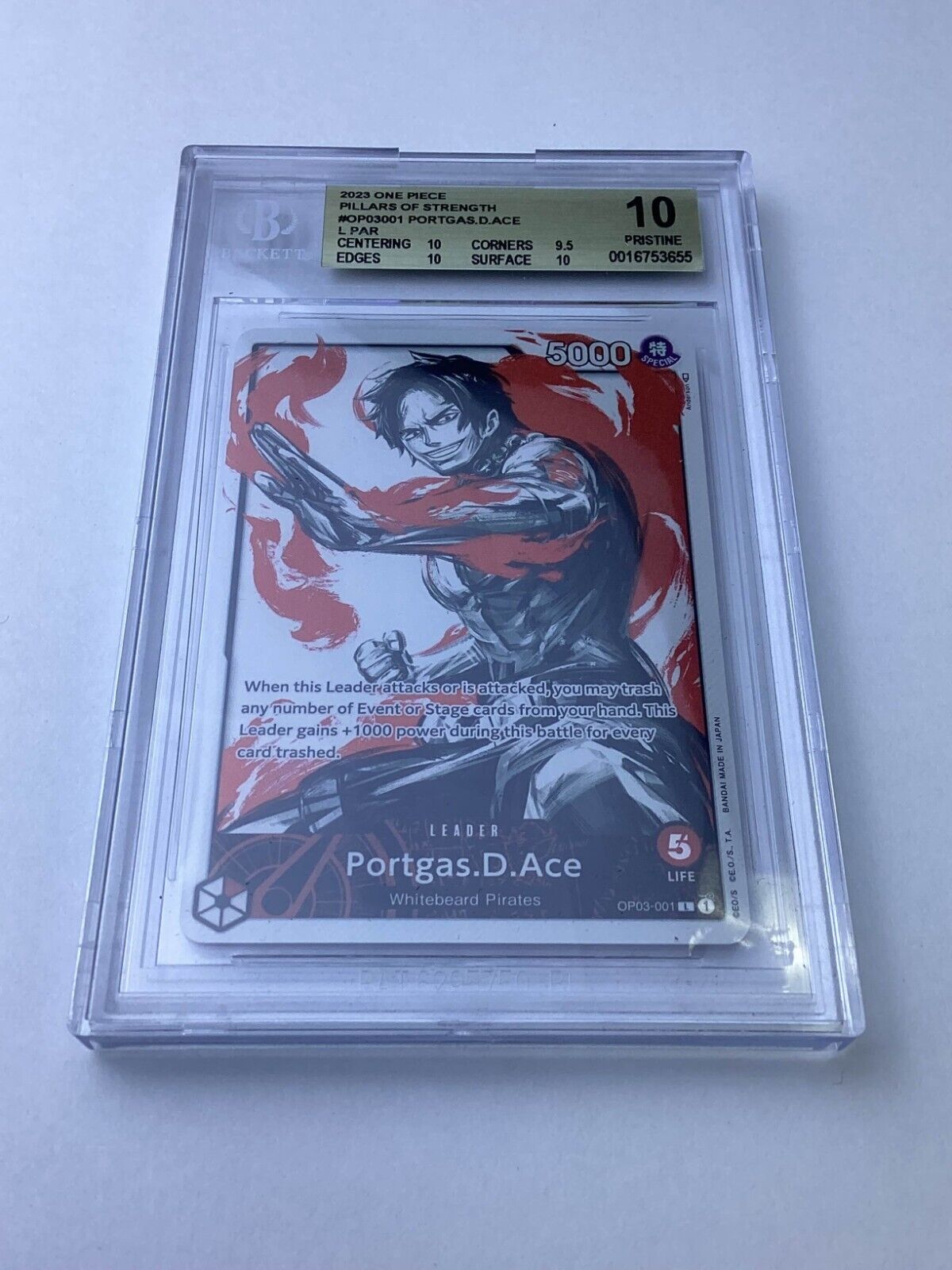 One Piece - Portgas.D.Ace - Pillars of Strength - OP03-001 One Piece - Portgas.D.Ace - Pillars of Strength - OP03-001
