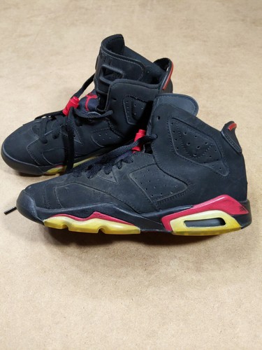 2010 Air Jordan 6 Retro Varsity Red Size 5 Y BLACK 384665