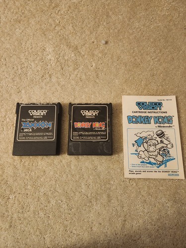ColecoVision SEGA Zaxxon & Nintendo Donkey Kong Game Carts