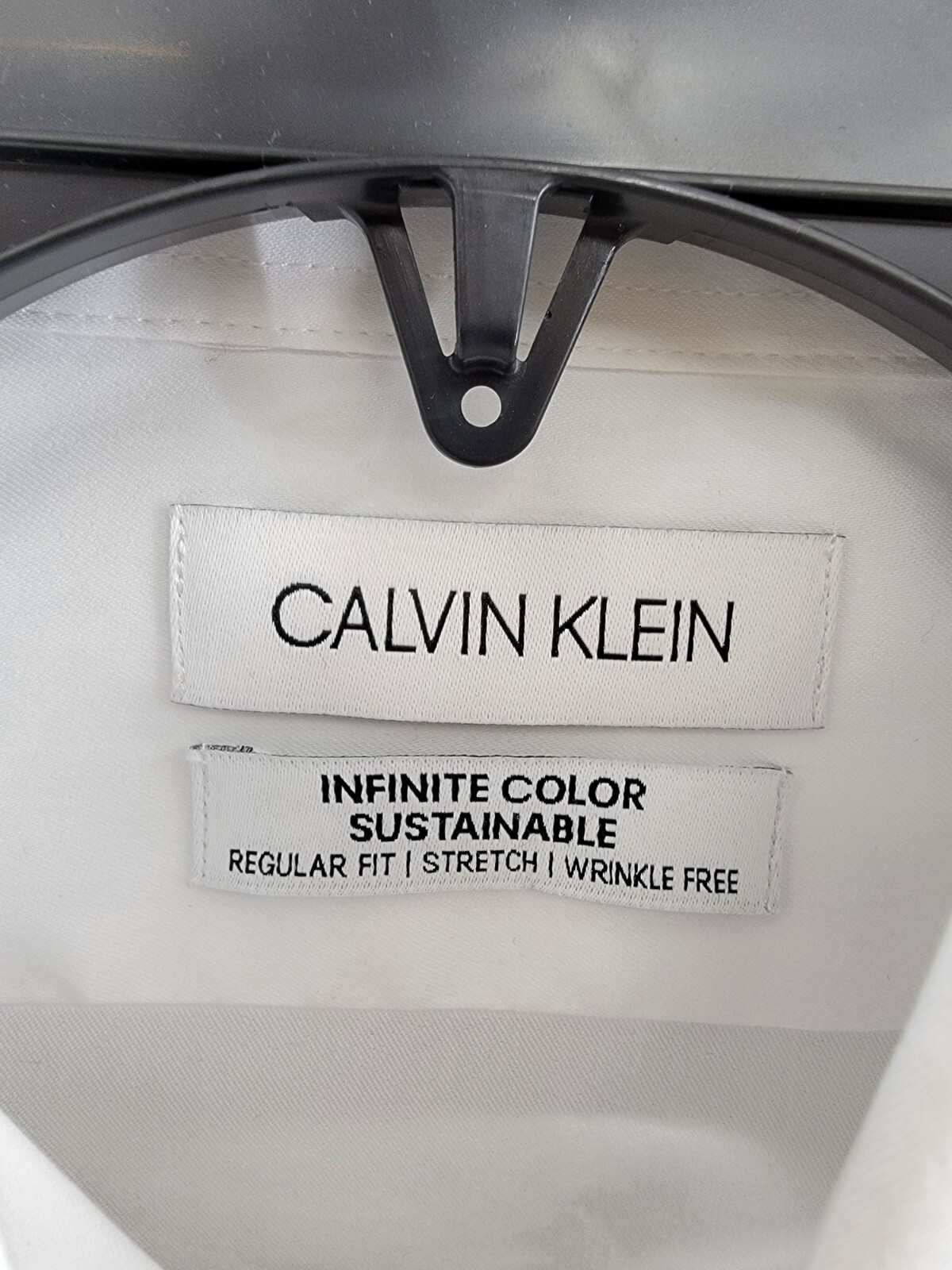 Calvin Klein Infinite Color Regular Fit Dress Shirt Men's M 15-15.5 34-35 White - Picture 12 of 19