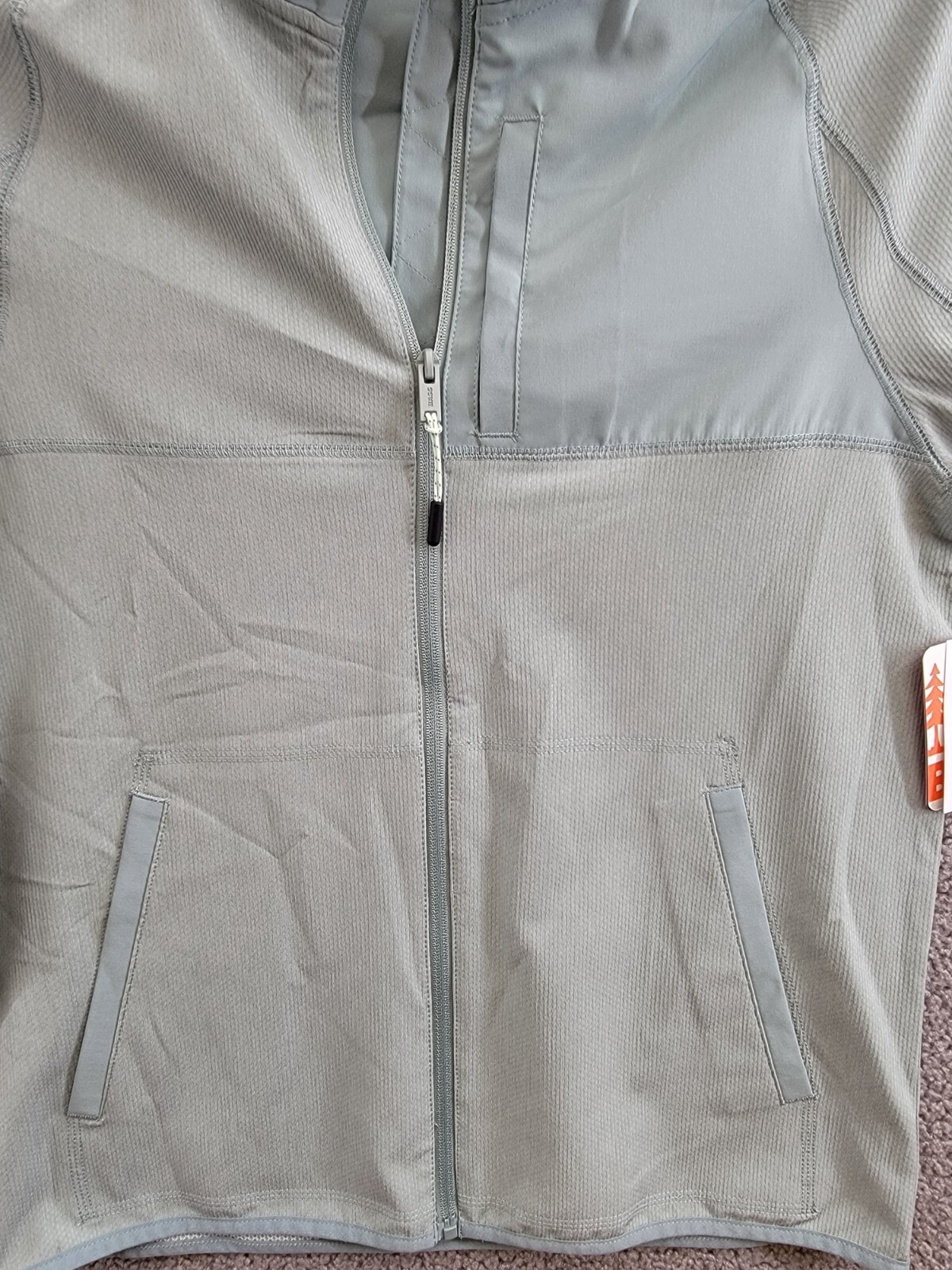 Bass Outdoor Full Zip Trail Jacket Men's S Silver Blue Cationic Long Sleeve - Picture 9 of 17