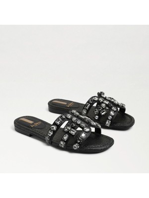 

Женские кожаные шлепанцы SAM EDELMAN Black Bay 8 с круглым носком, Черный, G2876S3