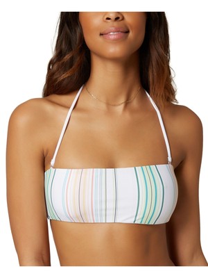 

ONEILL Женский разноцветный стрейч-галстук Dreamland Beach Bandeau Swimsuit Top, Белый