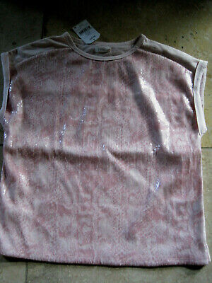 new with tags next uk candy pink sequin top teen girls size 12