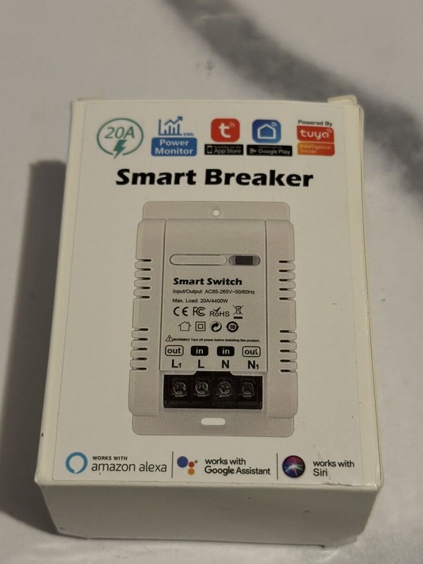 Smart High Power Switch 20A Circuit Breaker Automation