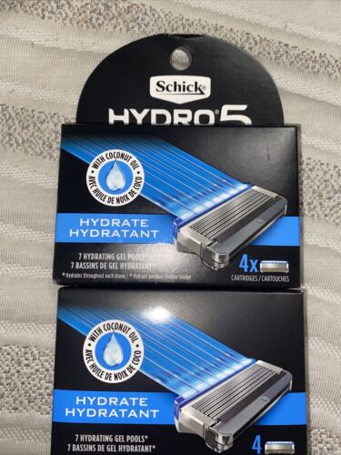 Schick Hydro Skin Comfort Razor Cartridges Total Of 8 Cartridges