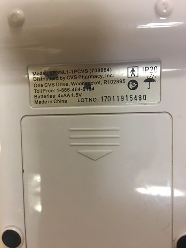 CVS 100 Series Digital Blood Pressure LCD Monitor Upper Arm