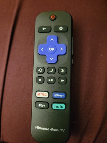 Hisense OEM-Fernbedienung RC-AFIR – Für Hisense Roku TVs (z.B. H4030F1, R6ER8F), Schwarz, Infrarot