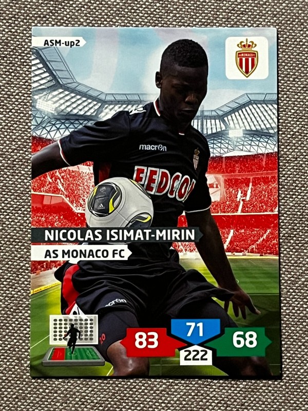 Card Panini Adrenalyn 2013/14 Nicolas Isimat Mirin Monaco # Asm Up2 Update