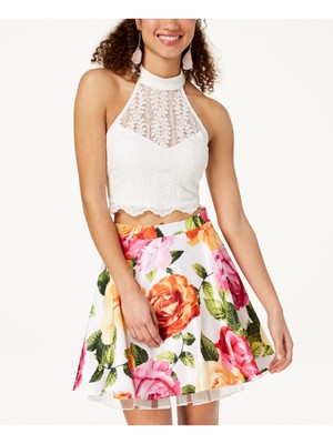 

Женский укороченный топ без рукавов для вечеринок CITY STUDIO с белой подкладкой и бюстом для юниоров, Белый