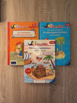Leserabe 3er Set 1. Lesestufe Detektiv Piraten Erstleser Ravensburger
