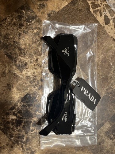 Pre-owned Prada Symbole Black Sunglasses In Gray