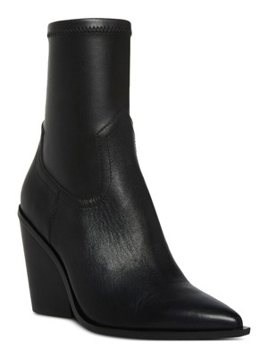 Женские черные ботинки STEVE MADDEN с острым носком и блочным каблуком в стиле вестерн от STEVE MADDEN 5 М